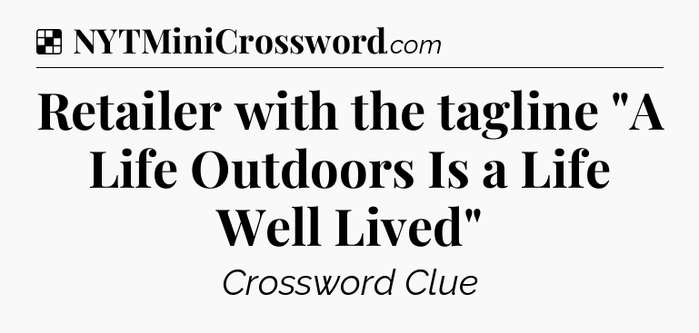 Solution: Retailer with the tagline 