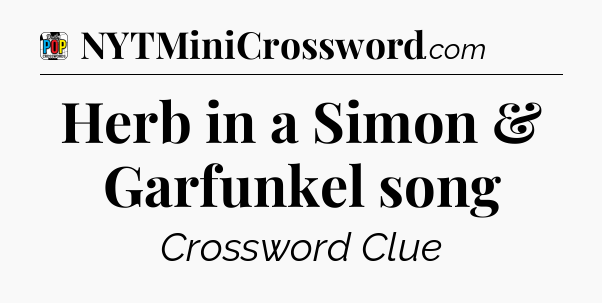 Herb in a Simon & Garfunkel song Crossword Clue