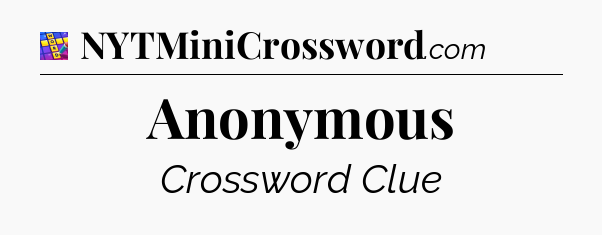 Anonymous Codycross