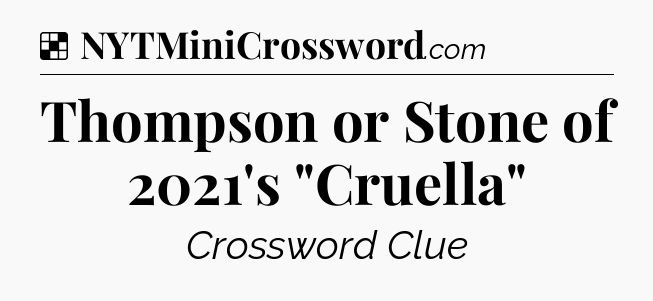 Solution: Thompson or Stone of 2021's 