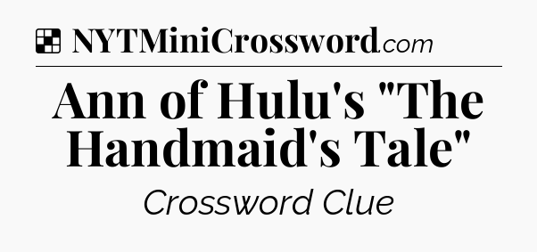 Solution: Ann of Hulu's 