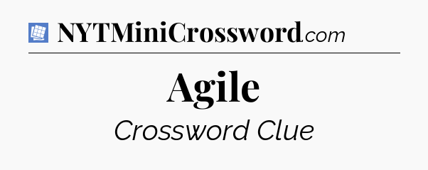 Agile Puzzle Page Crossword Clue
