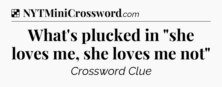 What's plucked in 