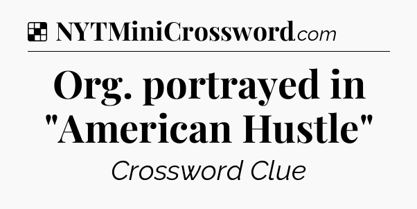 Solution: Org. portrayed in 