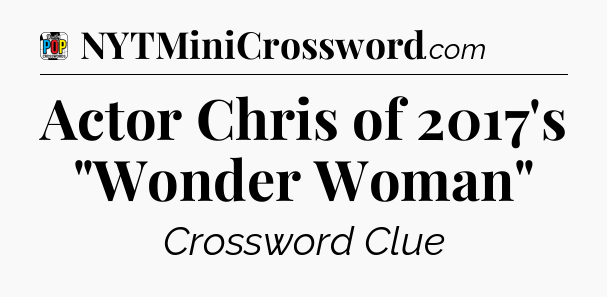 Actor Chris of 2017's 