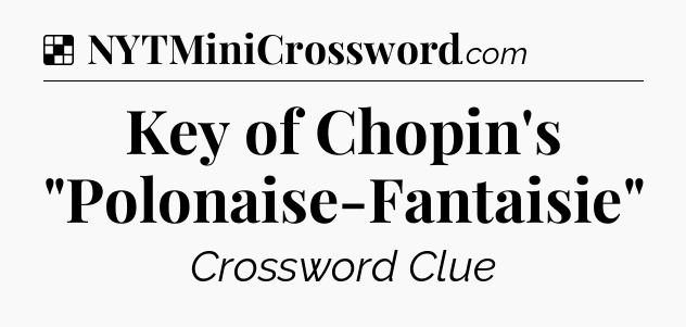 Solution: Key of Chopin's 