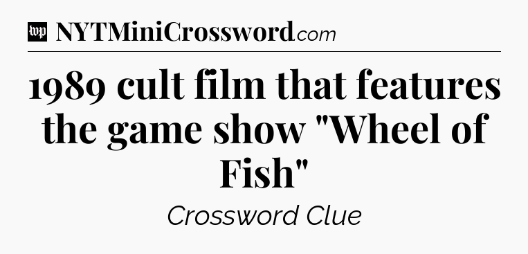 1989 cult film that features the game show 