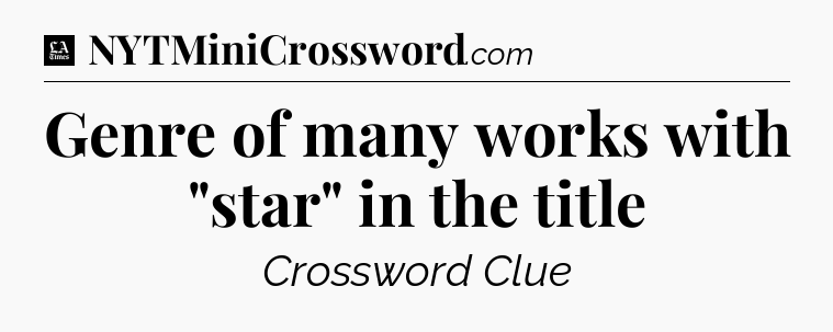 Genre of many works with 