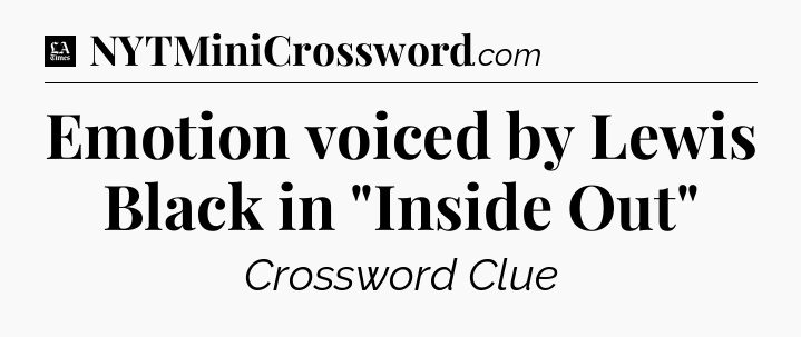 Emotion voiced by Lewis Black in 