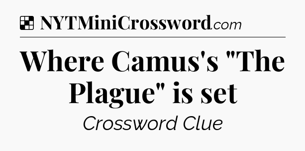 Solution: Where Camus's 
