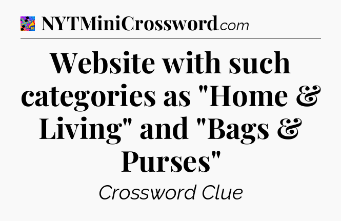 Website with such categories as 