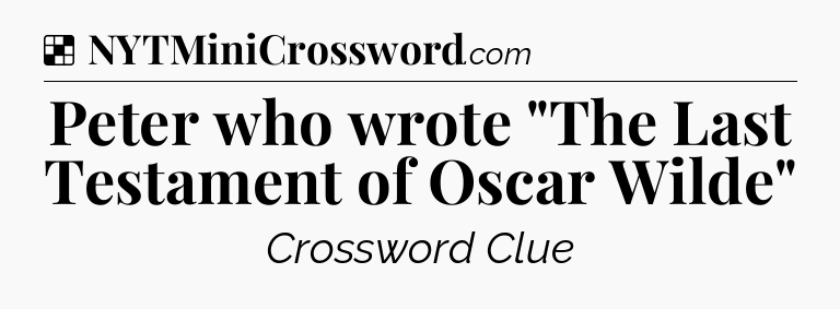 Solution: Peter who wrote 