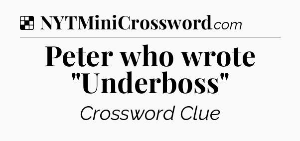 Solution: Peter who wrote 