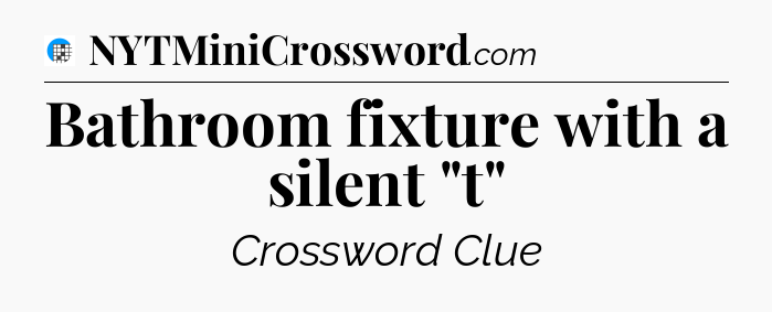 Bathroom fixture with a silent 
