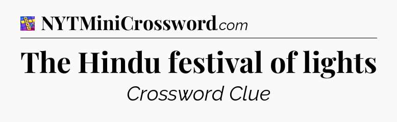 The Hindu festival of lights Codycross