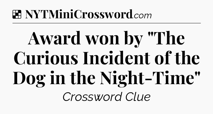 Solution: Award won by 