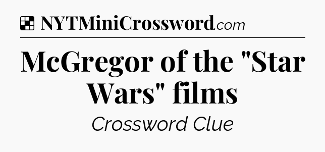 Solution: McGregor of the 