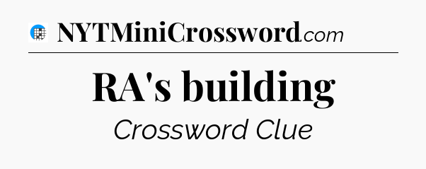 RA's building Crossword Clue