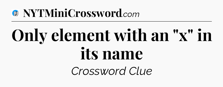 Only element with an 