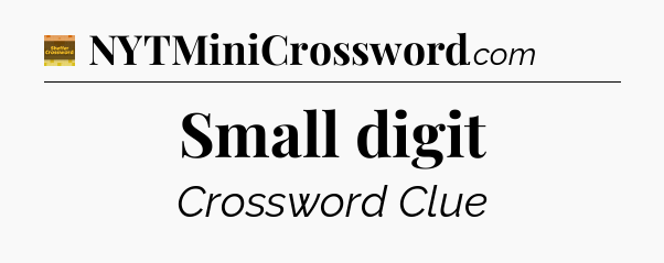 Small digit - Eugene Sheffer Crossword