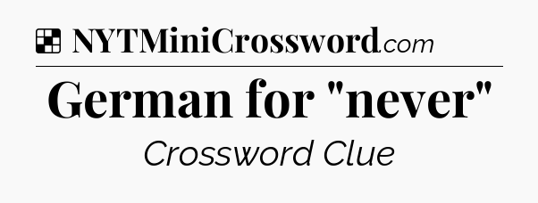 Solution: German for 