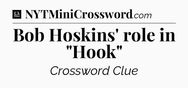 Bob Hoskins' role in 