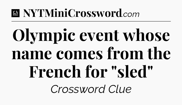 Olympic event whose name comes from the French for 