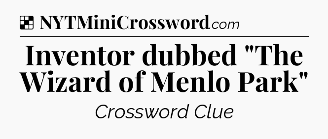 Solution: Inventor dubbed 