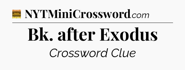Bk. after Exodus - Eugene Sheffer Crossword