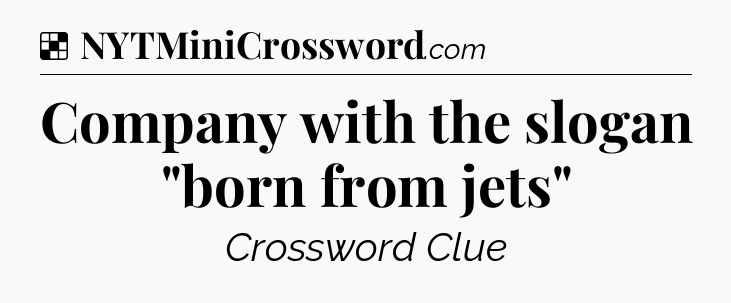 Solution: Company with the slogan 