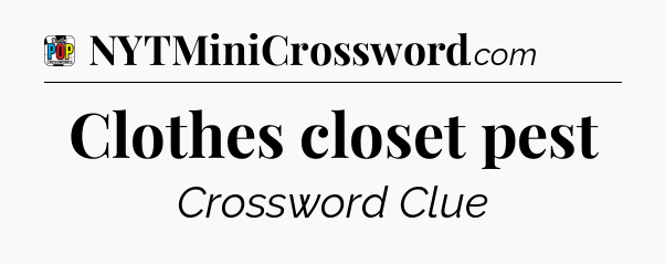 Clothes closet pest Crossword Clue