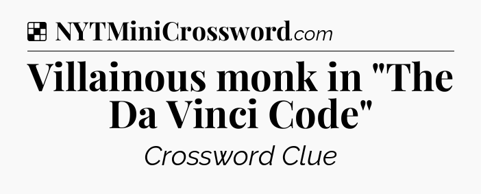 Solution: Villainous monk in 