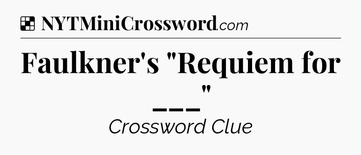 Solution: Faulkner's 