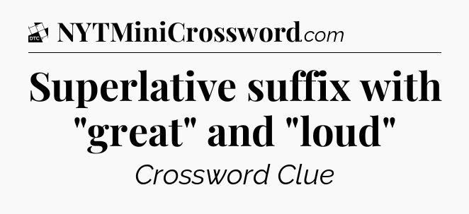 Superlative suffix with 