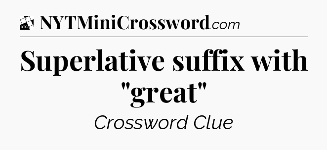 Superlative suffix with 