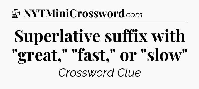 Superlative suffix with 