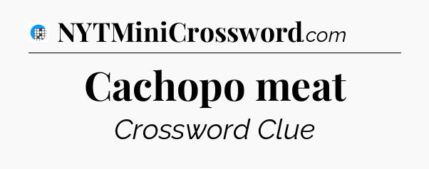Cachopo meat Crossword Clue