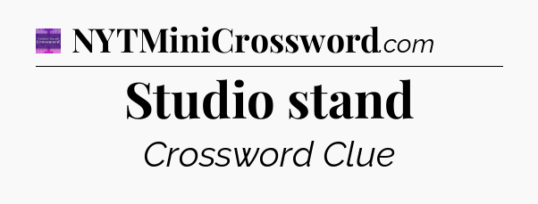 Studio stand - Thomas Joseph Crossword