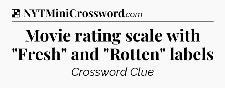 Solution: Movie rating scale with 