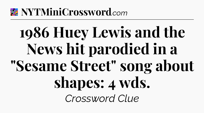 1986 Huey Lewis and the News hit parodied in a 