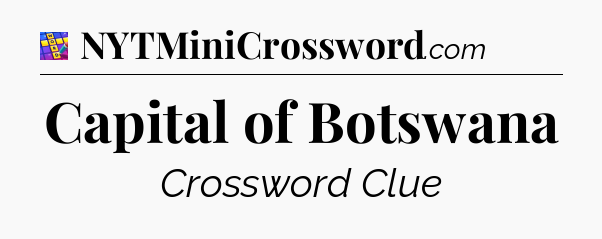 Capital of Botswana Codycross