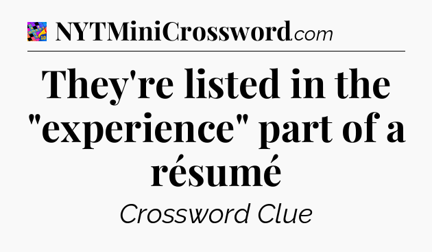 They're listed in the 