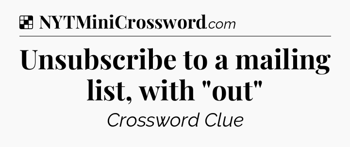 Solution: Unsubscribe to a mailing list, with 