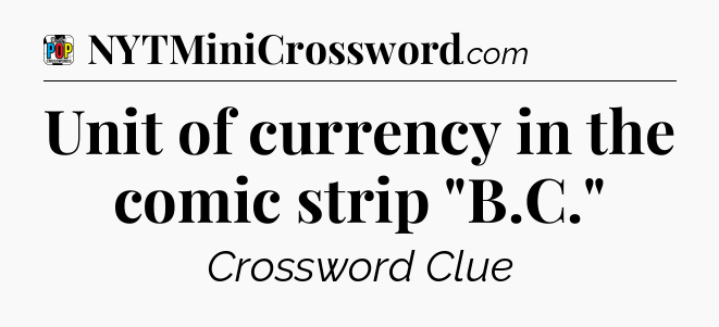 Unit of currency in the comic strip 