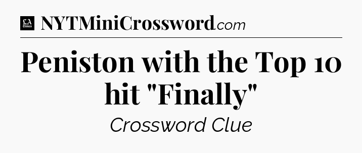 Peniston with the Top 10 hit 