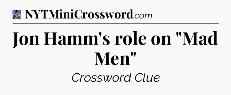 Jon Hamm's role on 