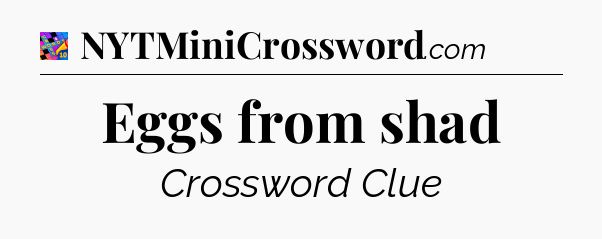 Eggs from shad Crossword Clue