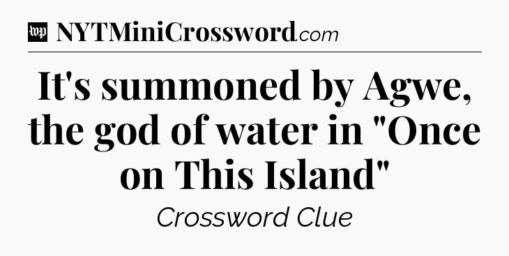 It's summoned by Agwe, the god of water in 