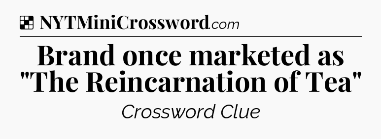 Solution: Brand once marketed as 