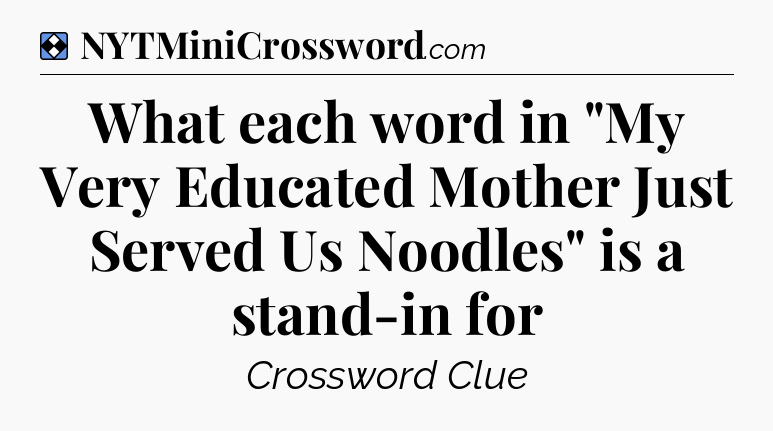 Solution: What each word in 